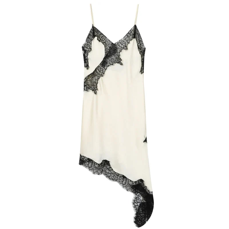 Nola Lace Asymmetrical Midi Dress