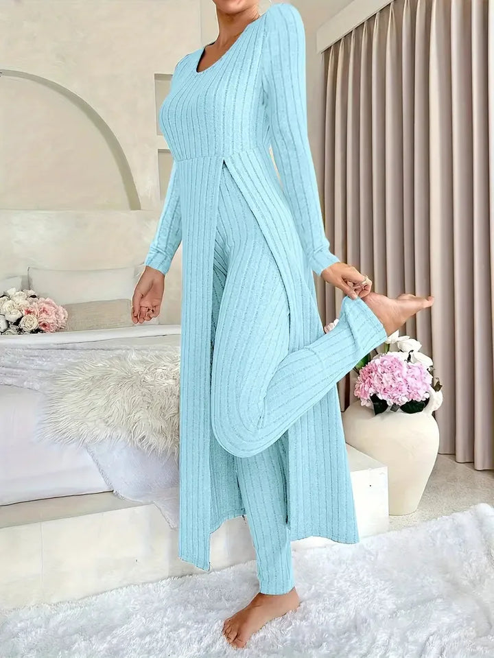Soraya Ribbed Lounge Two Piece Set