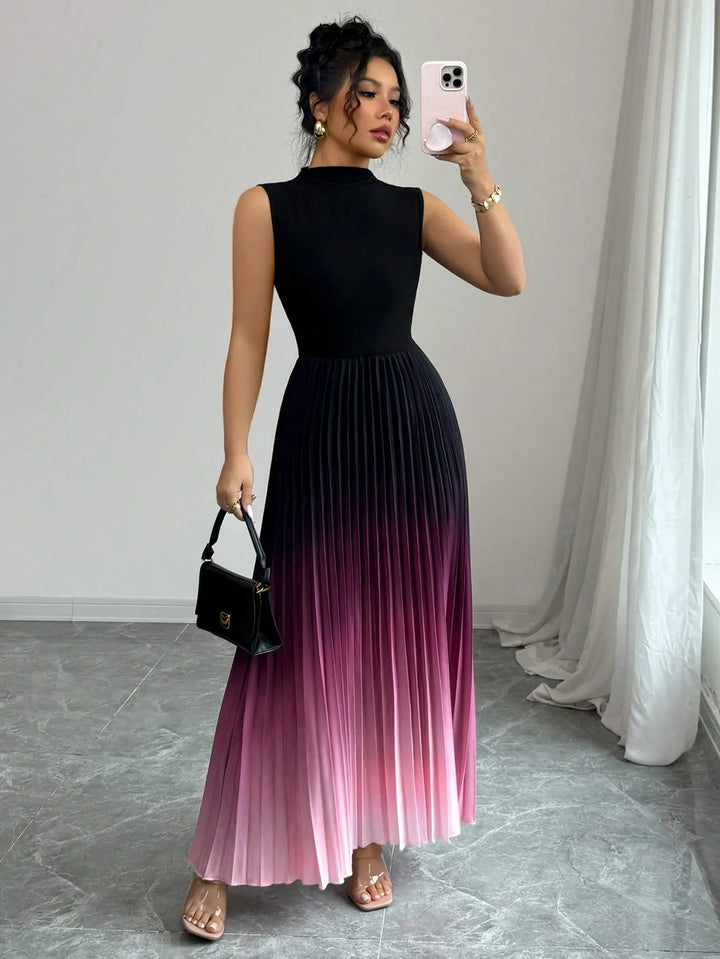 Zenaida Pleated Maxi Wedding Guest Dress
