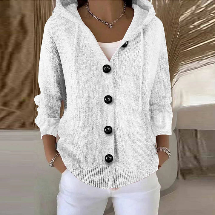 Elara Drawstring Hood Cardigan