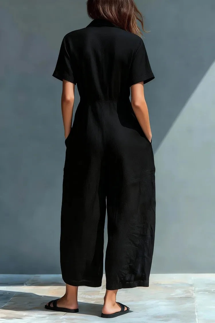 Tullia Elegant Relaxed Wide Leg Jumpsuit