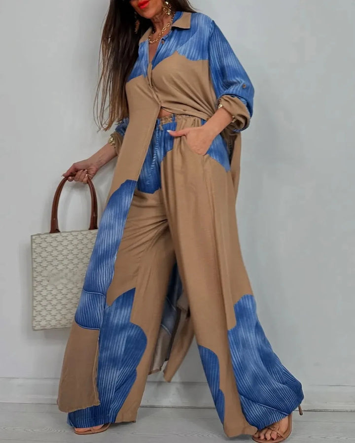 Orelia Long Sleeve Boho Matching Set