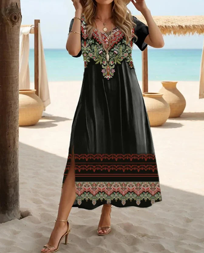 Kelsey Embroidered Boho Maxi Dress