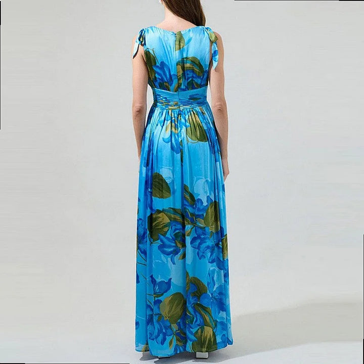 Dulcie Bohemian Floral V Neck Maxi Dress