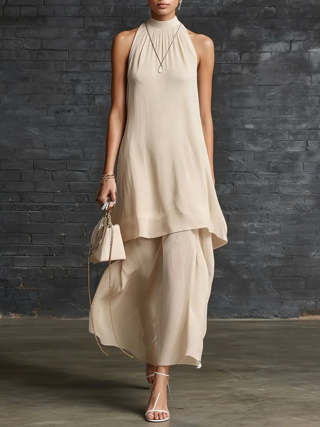 Soriana Elegant Layered Chiffon Wedding Guest Dress