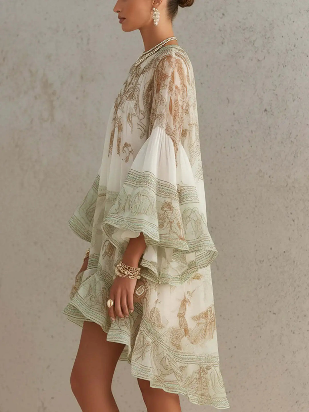 Isabelle Boho Chiffon Mini Dress