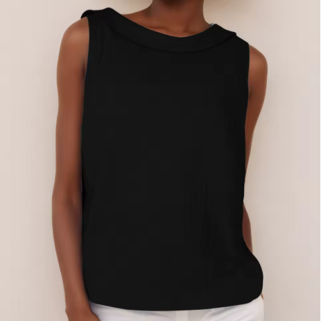Amelia Sleeveless Roll Collar Top