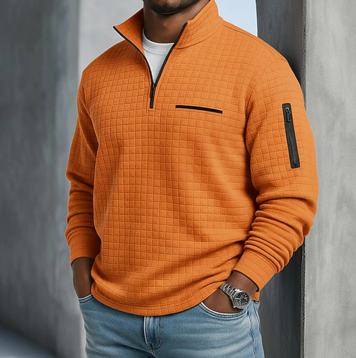 Garrett Waffle Knit Half Zip Shirt