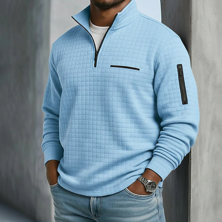 Garrett Waffle Knit Half Zip Shirt