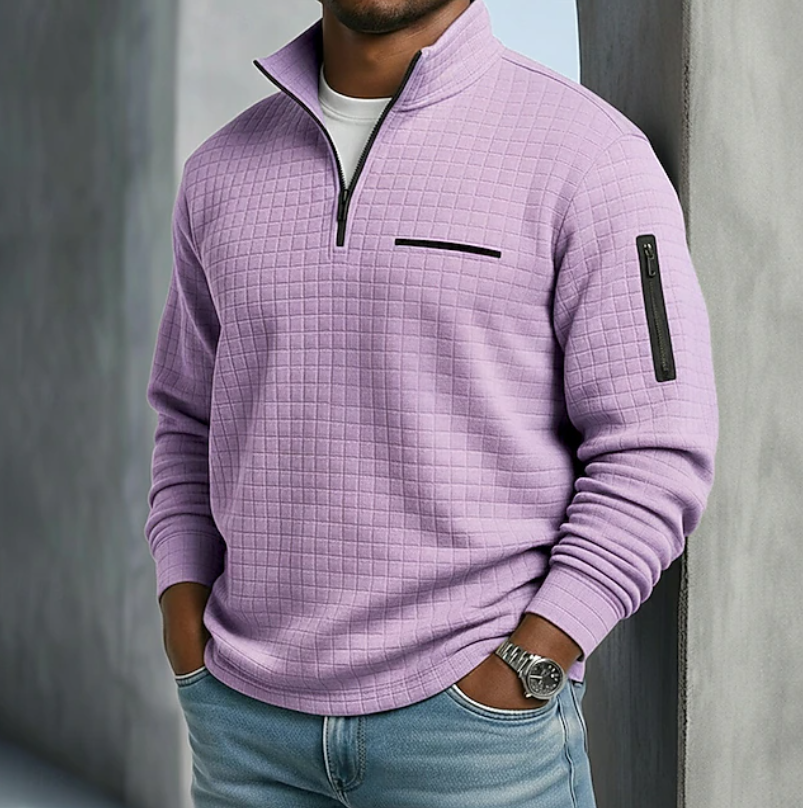 Garrett Waffle Knit Half Zip Shirt