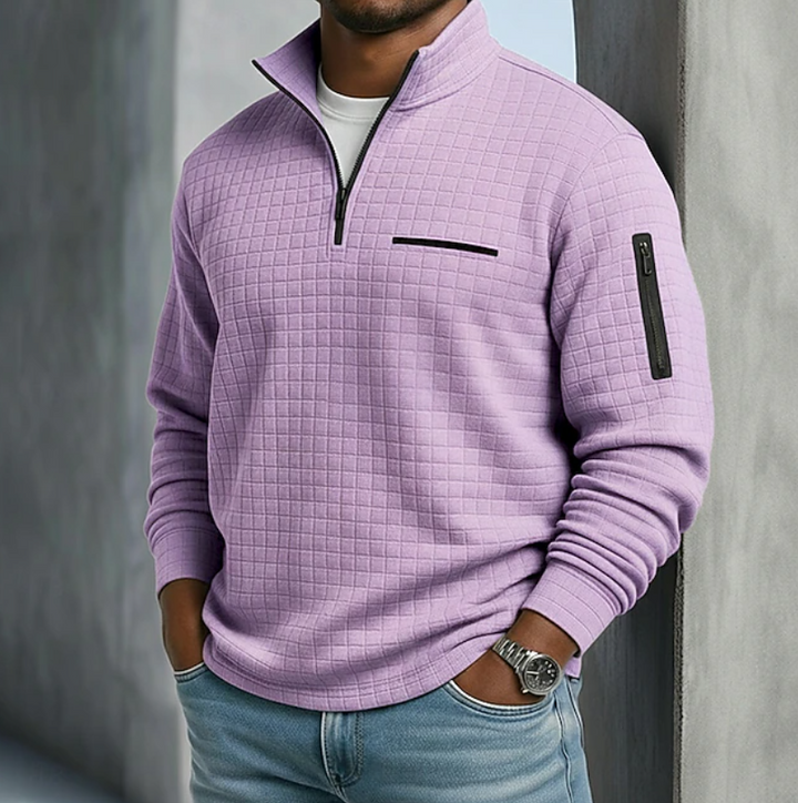 Garrett Waffle Knit Half Zip Shirt