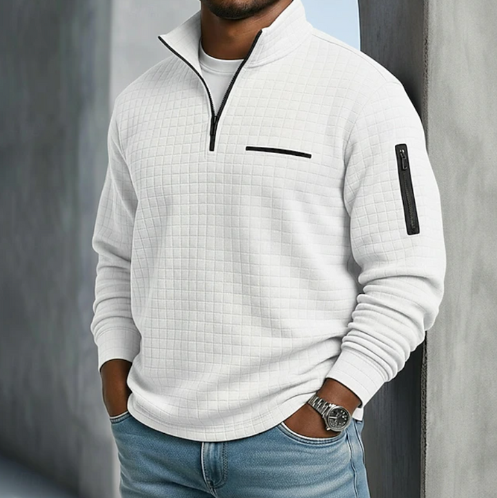 Garrett Waffle Knit Half Zip Shirt