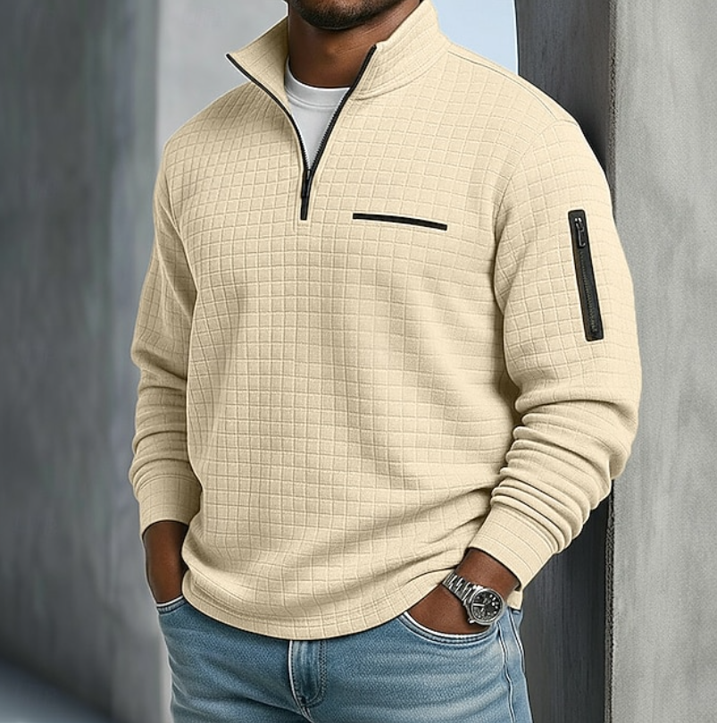 Garrett Waffle Knit Half Zip Shirt