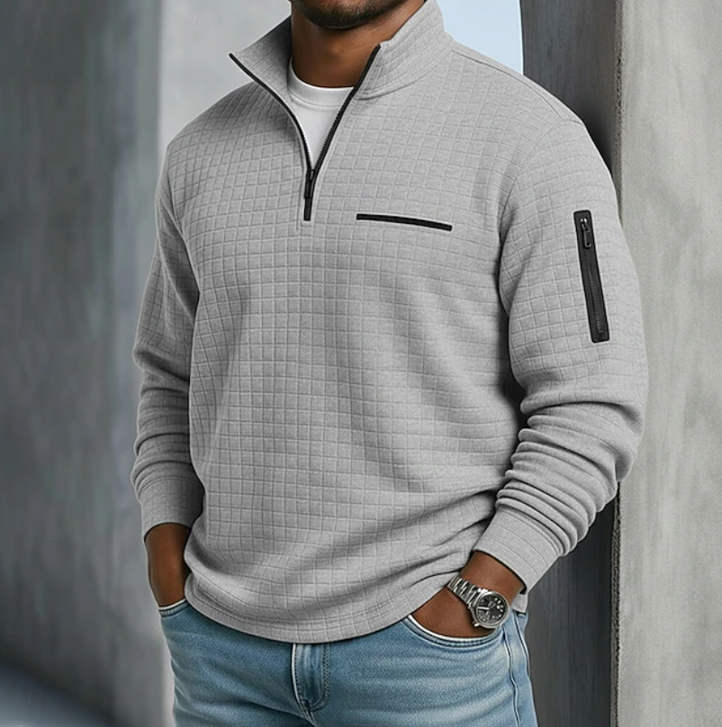 Garrett Waffle Knit Half Zip Shirt