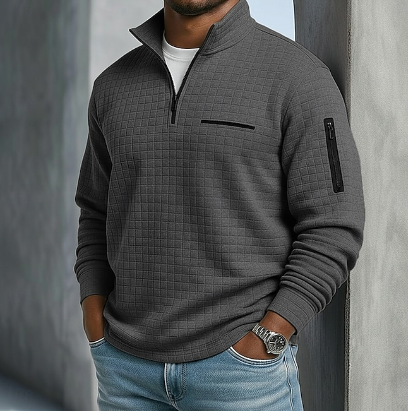 Garrett Waffle Knit Half Zip Shirt