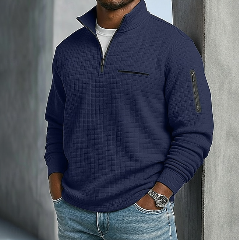 Garrett Waffle Knit Half Zip Shirt