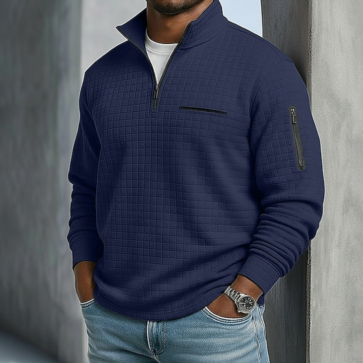 Garrett Waffle Knit Half Zip Shirt