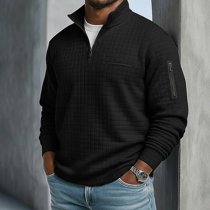 Garrett Waffle Knit Half Zip Shirt