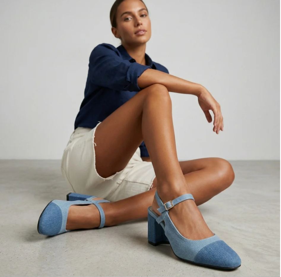 Linnea Orthopedic Chunky Heel Slingback Pumps