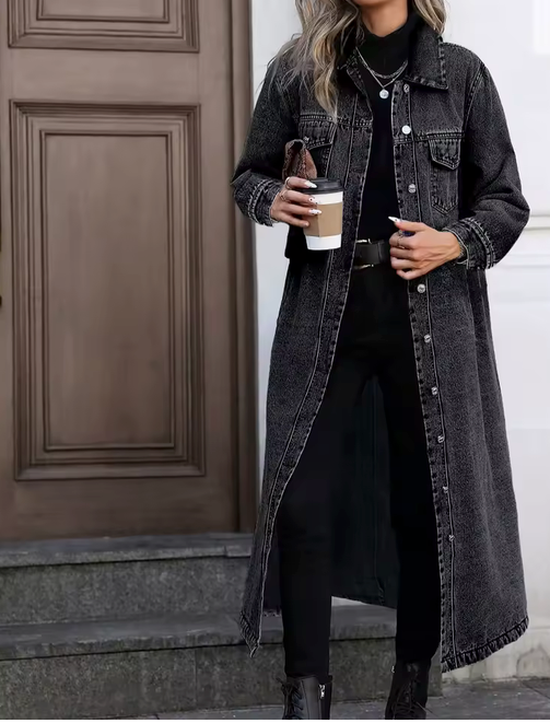 Sylvana Long Denim Coat