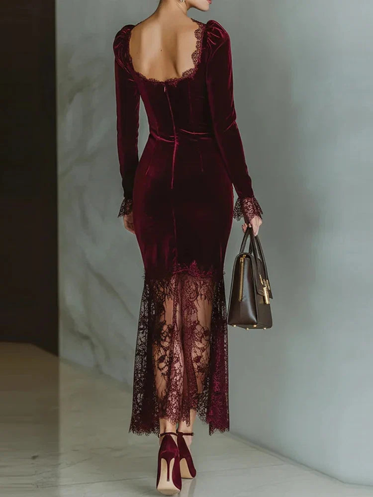 Marlena Velvet Lace Dress