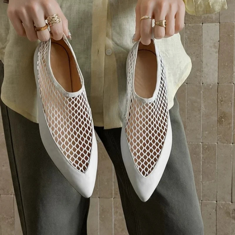 Kayla Pointed Toe Mesh Flats
