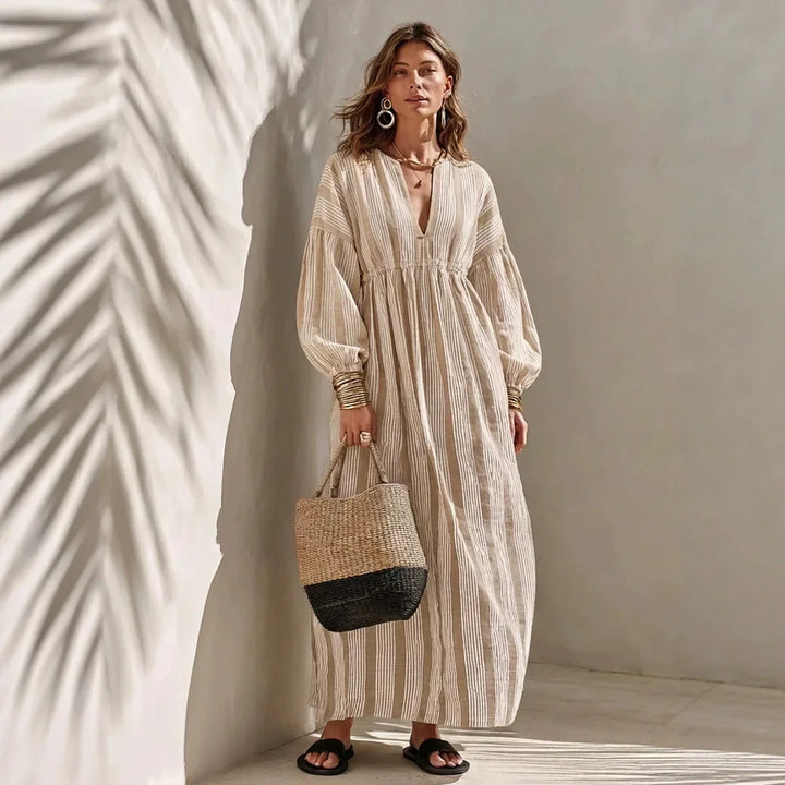 Ali Relaxed Striped Midi Dress