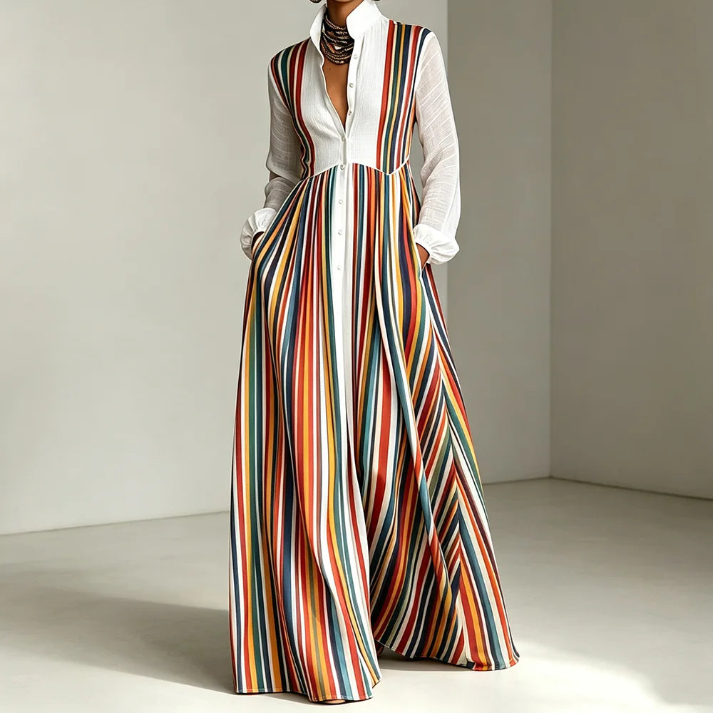 Miriam Striped Pocket Maxi Dress