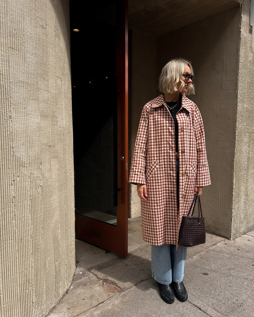 Rosamund Gingham Trench Coat
