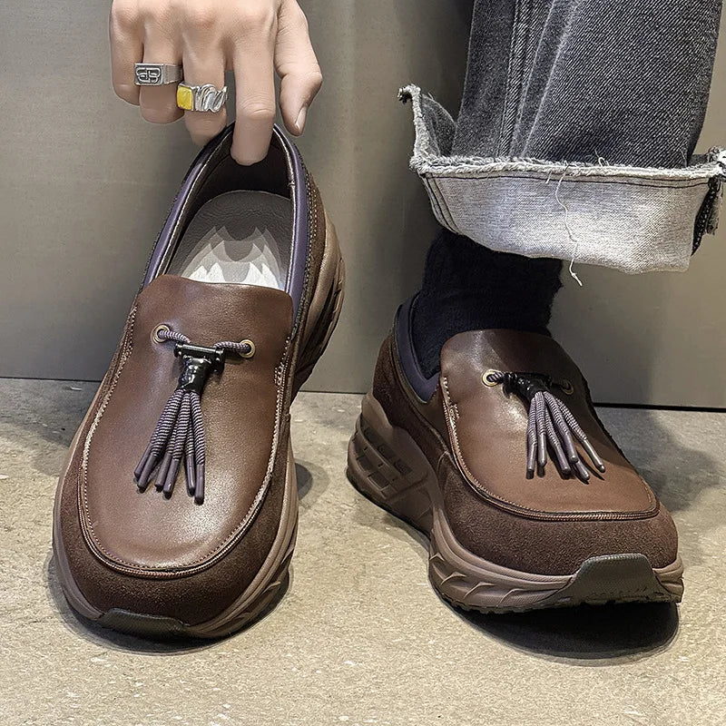 Isaias Leather Tassel Loafers