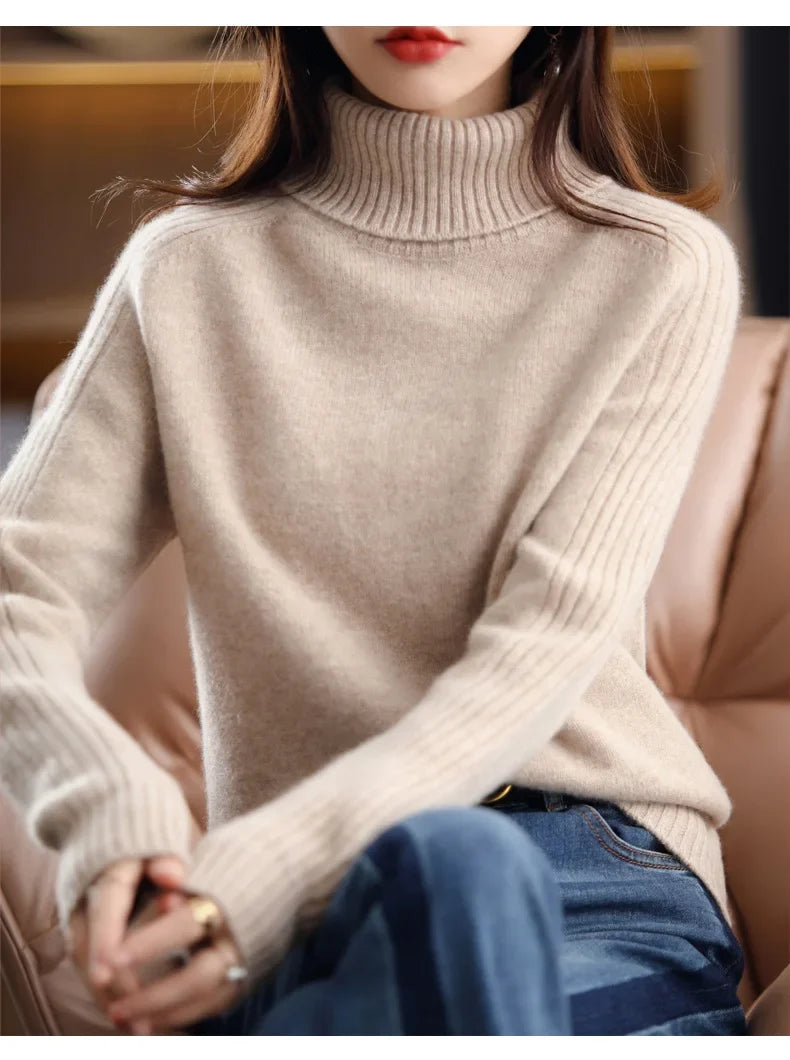 Amelia Ribbed Turtleneck Sweater
