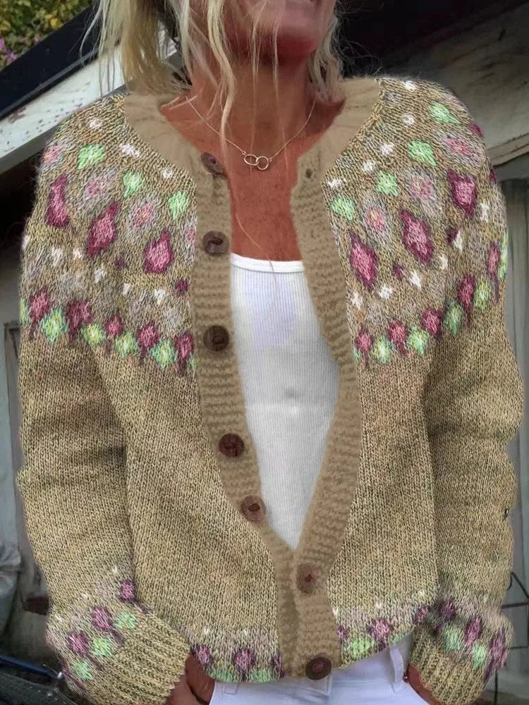 Teodora Fair Isle Button Cardigan