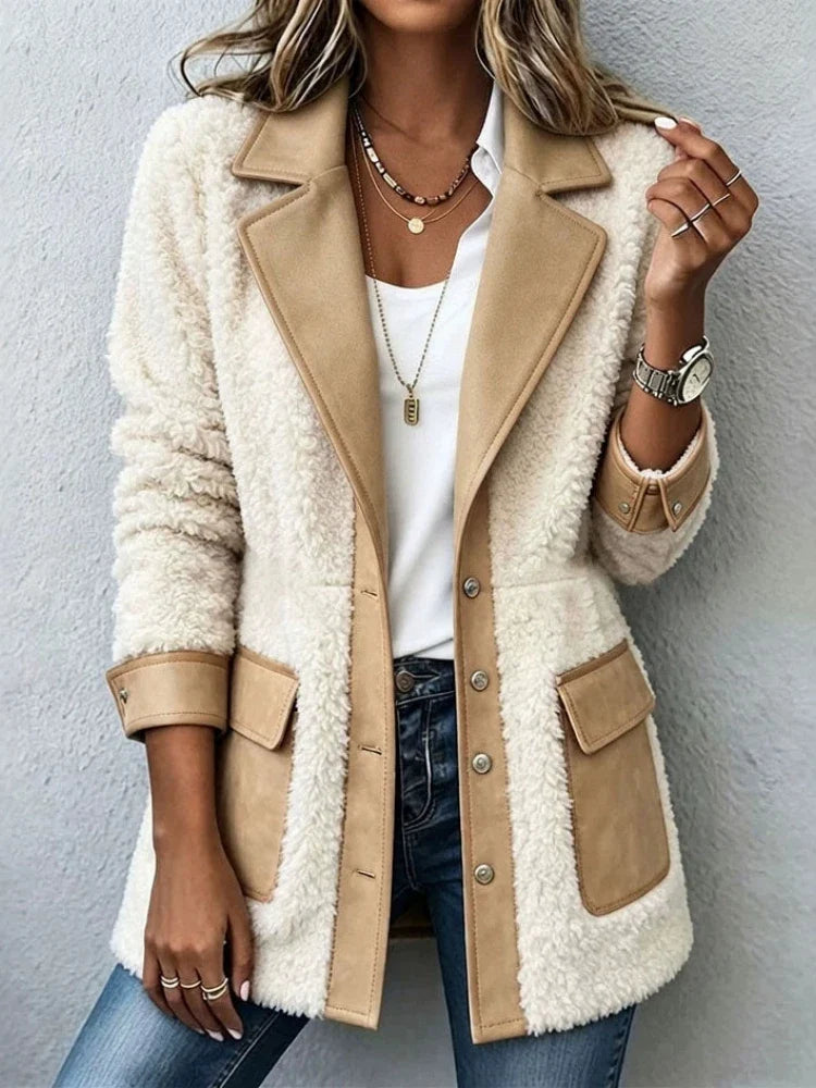 Beatrix Faux Suede Shearling Jacket
