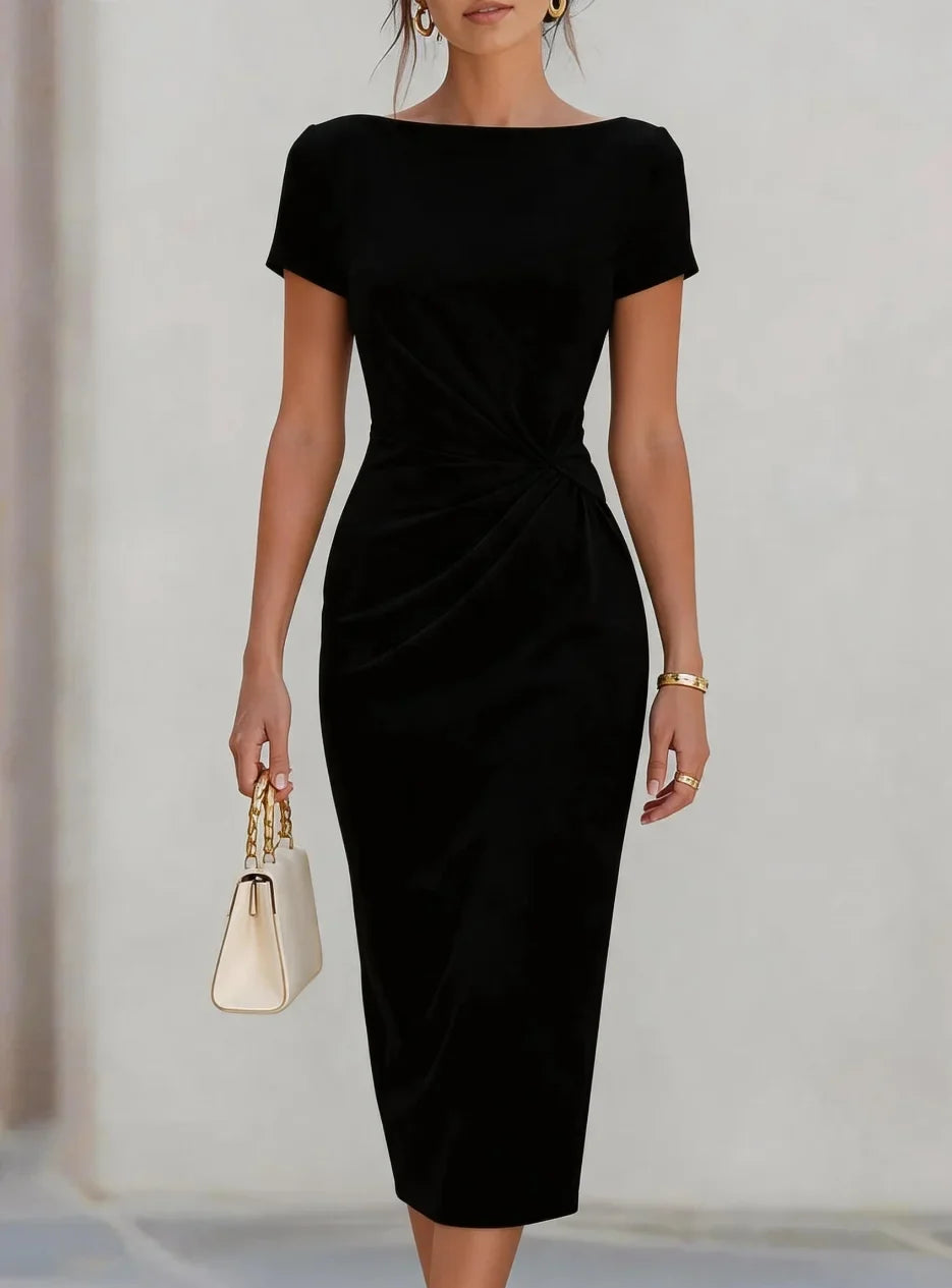 Annie Ruched Sheath Midi Dress