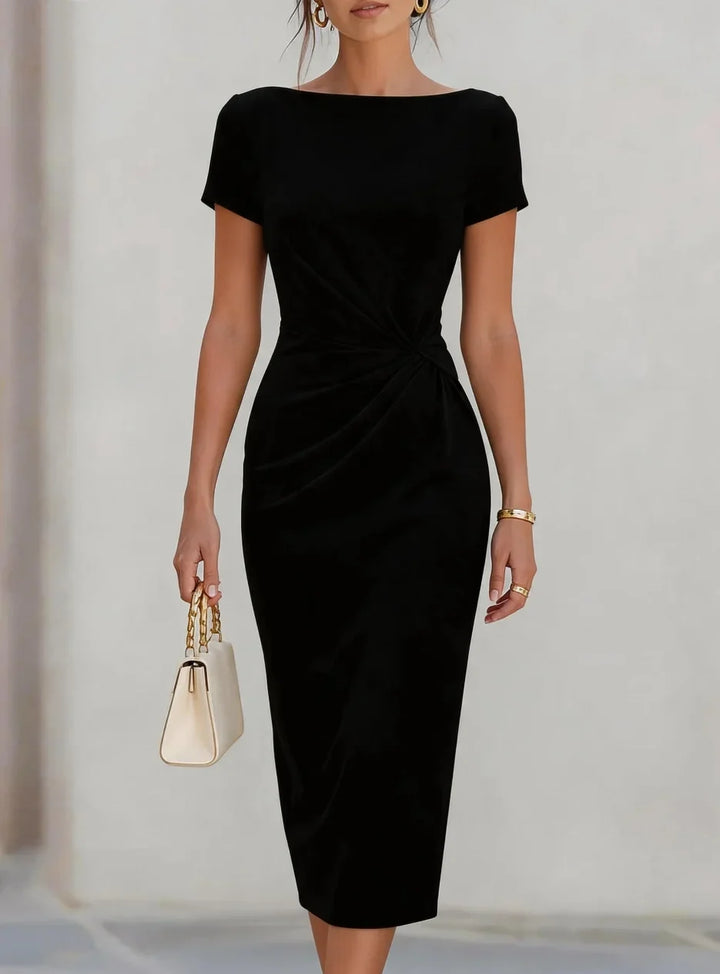 Annie Ruched Sheath Midi Dress