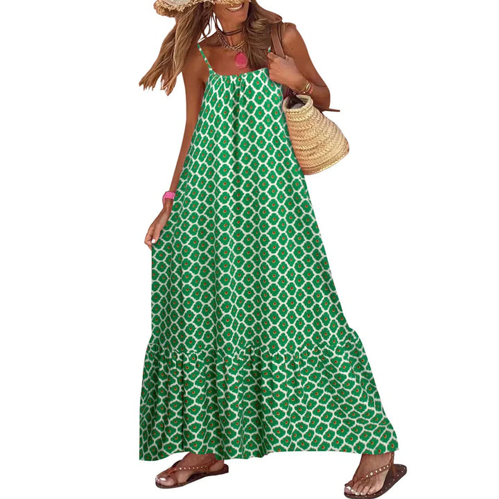 Valeria Mosaic Print Maxi Dress