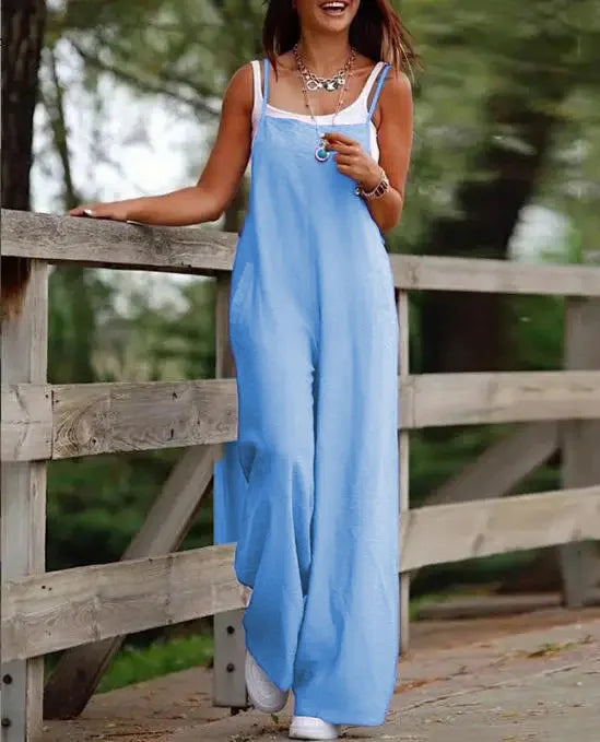 April Relaxed Wide Leg Jumpsuit