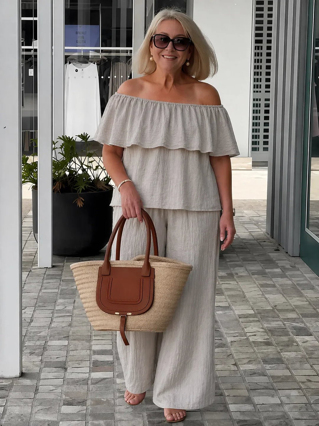 Emily Ruffle Pants Set