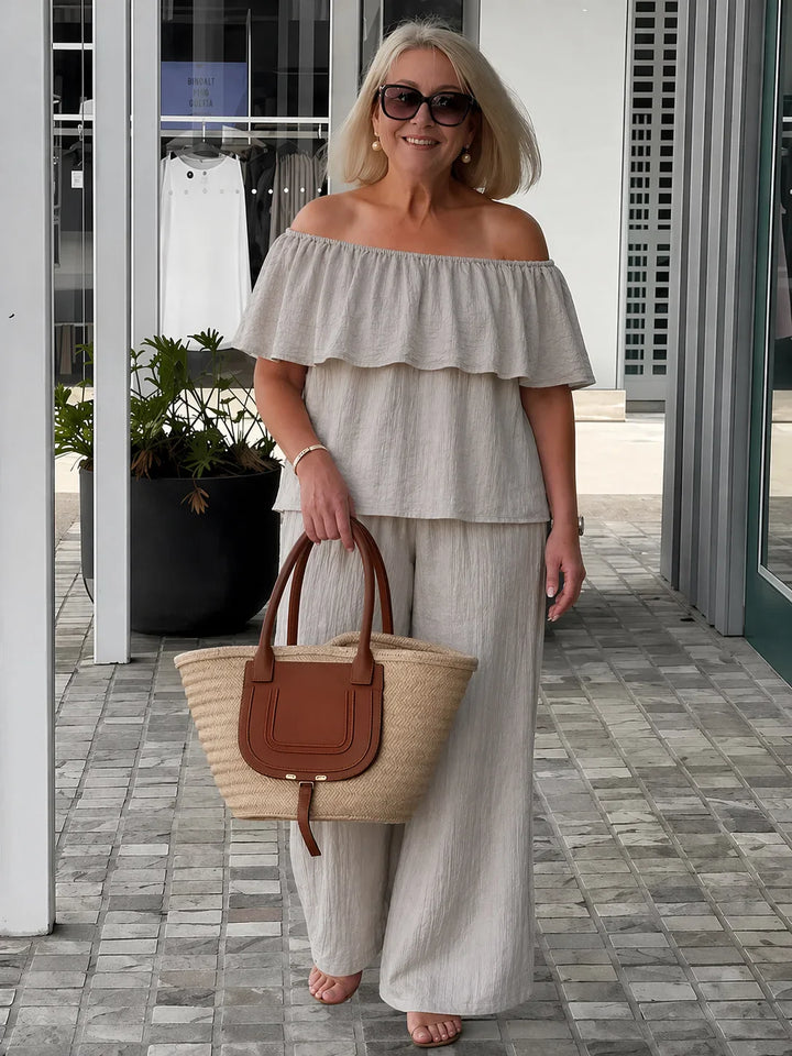 Emily Ruffle Pants Set