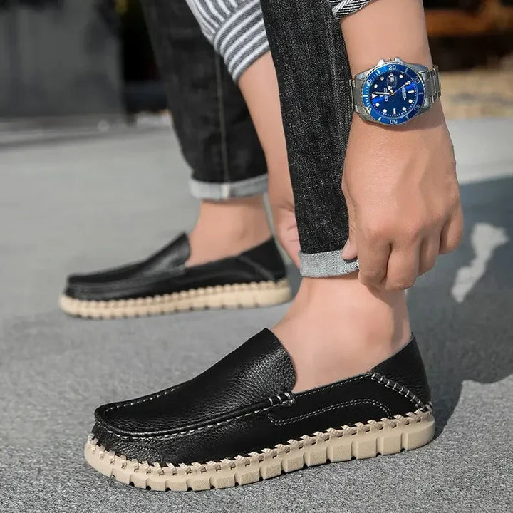 Dylan Leather Slip On Moccasins