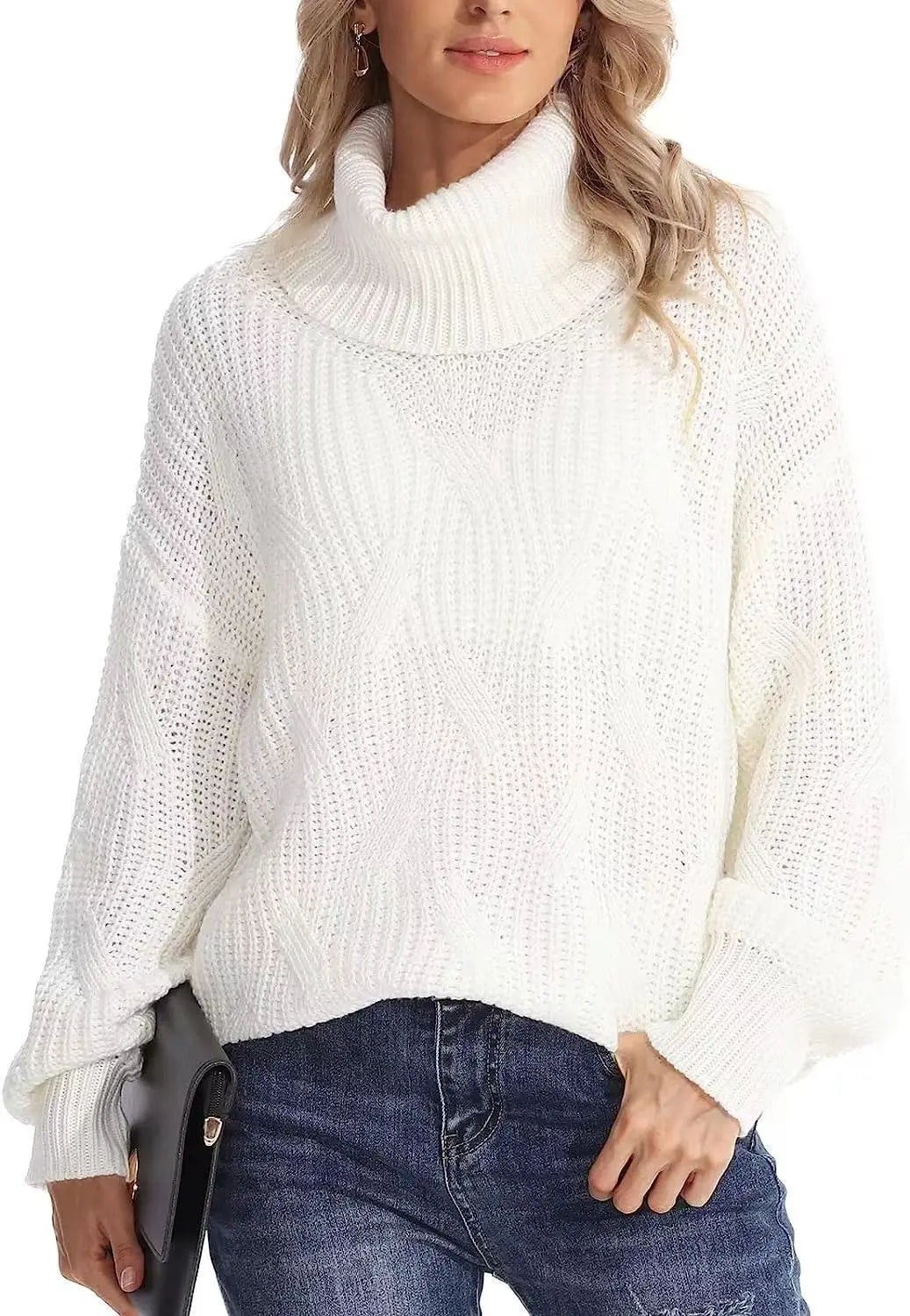 Sylvie Cable Knit Turtleneck Sweater