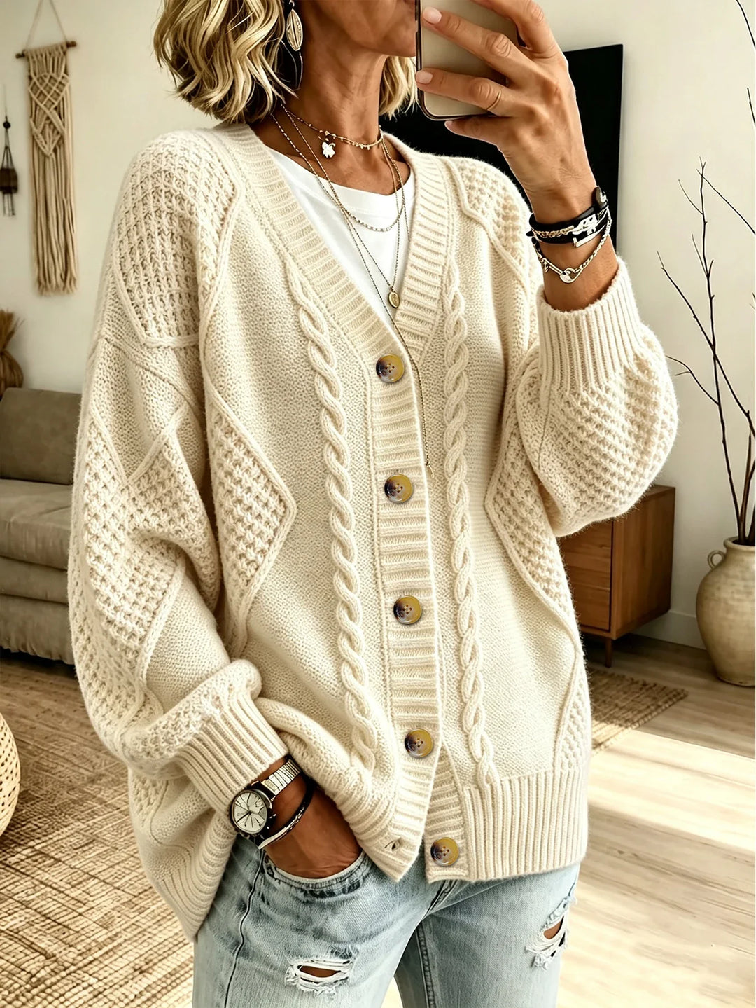 Wilma Cable Knit Cardigan