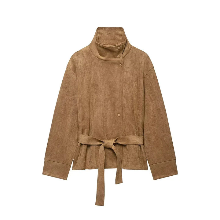 Palmerina Belted Funnel Jacket