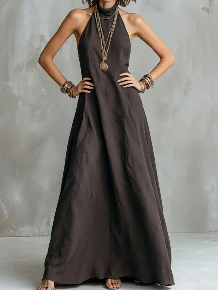 Brenna Halter Flowy Maxi Dress