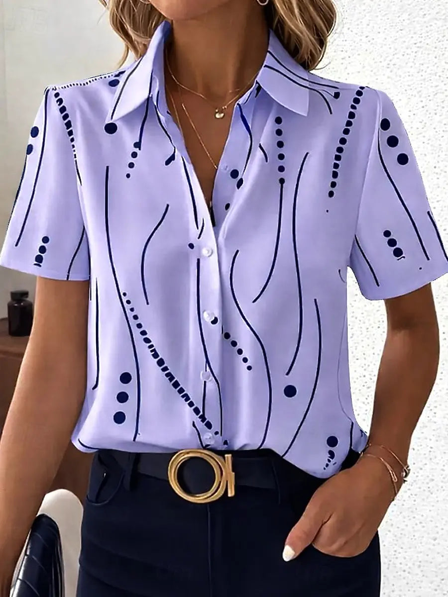 Julia Abstract Print Blouse