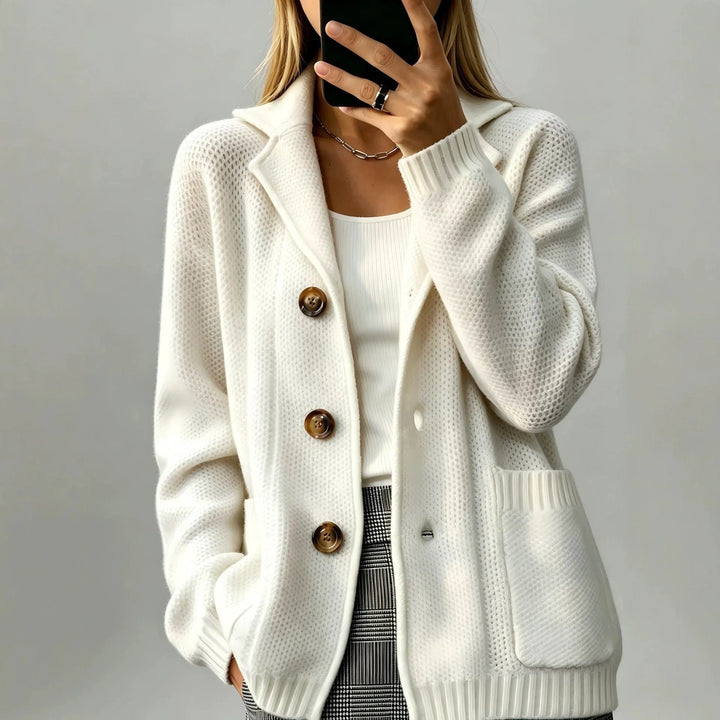 Acacia Notched Lapel Cardigan