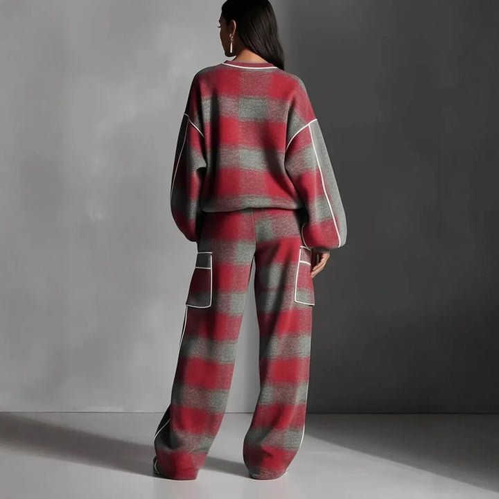 Cara Plaid Loose Two-Piece Set