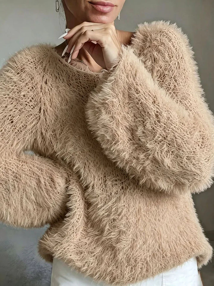 Wilhelmina Fuzzy Knit Sweater