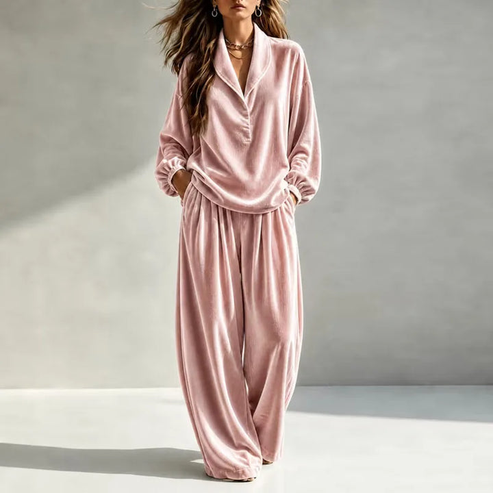 Emara Velvet Wide Leg Set