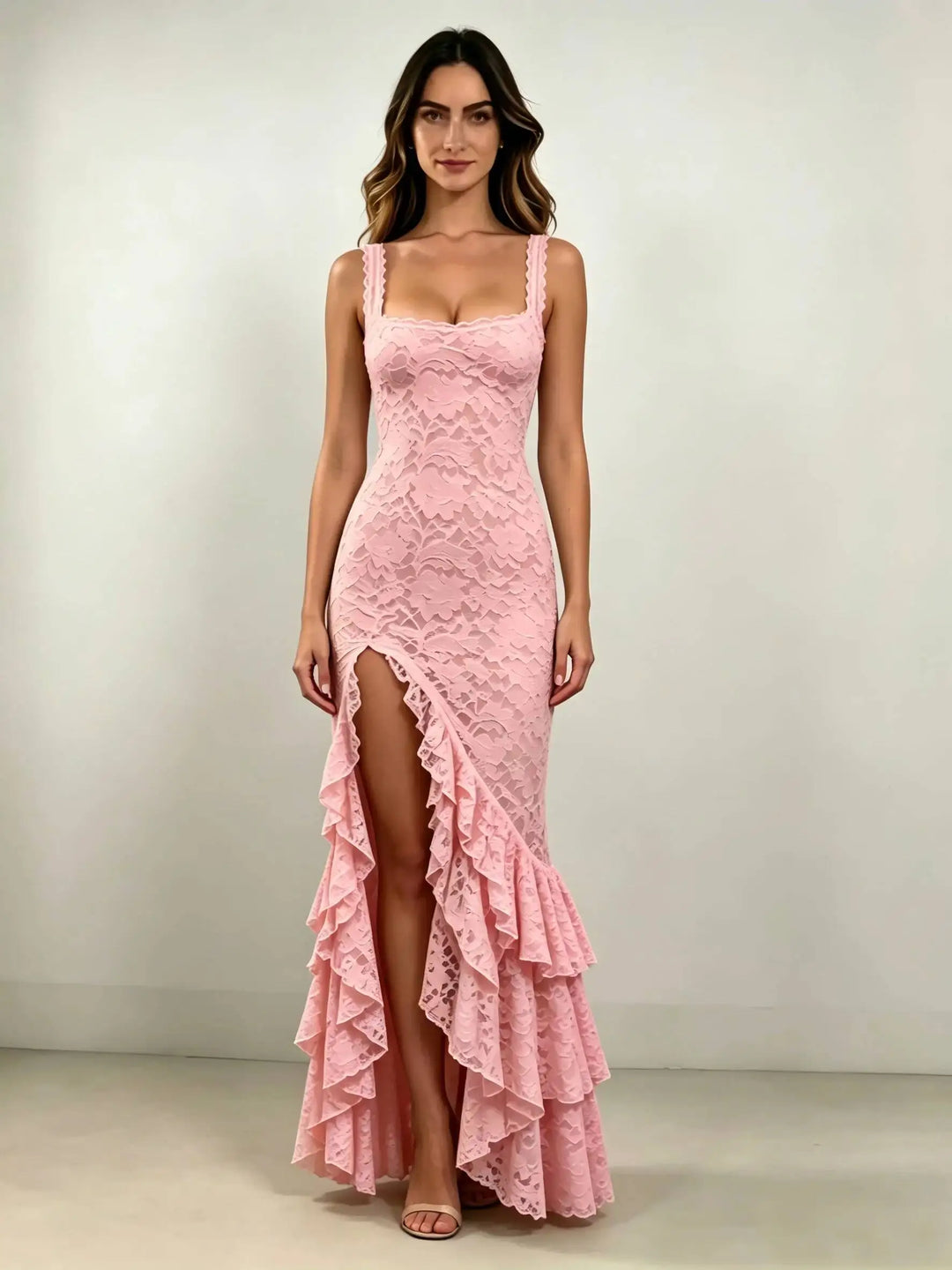 Wynna Elegant Ruffle Maxi Dress
